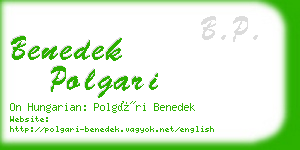 benedek polgari business card